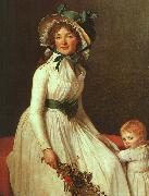 Jacques-Louis David Portrait of Madame Seriziat oil painting artist